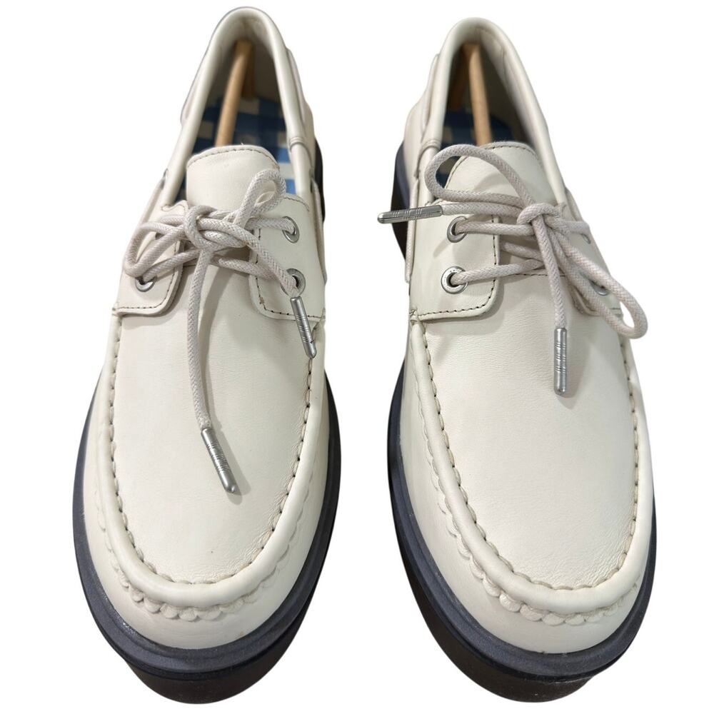 NEW Sperry Women's Bayside Leather Boat Shoe White Size 10M